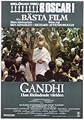 Gandhi 1982 movie poster Ben Kingsley John Gielgud Candice Bergen Trevor Howard Richard Attenborough Asia Politics