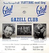 Gazell Club 1954 movie poster Cacka Israelsson Ingrid Almkvist Leif Kronlunds sextett