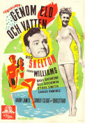 Genom eld och vatten 1944 poster Esther Williams Red Skelton Basil Rathbone George Sidney Musikaler