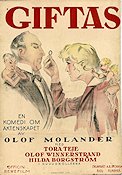 Giftas 1926 movie poster Tora Teje Olof Winnerstrand