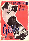 Gilda 1946 movie poster Rita Hayworth Glenn Ford George Macready Charles Vidor Ladies Film Noir Eric Rohman art