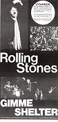 Gimme Shelter 1970 movie poster Rolling Stones David Maysles Rock and pop Documentaries