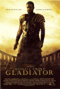 Gladiator 2000 movie poster Russell Crowe Joaquin Phoenix Connie Nielsen Ridley Scott Sword and sandal