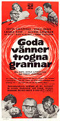 Goda vänner trogna grannar 1960 movie poster Edvin Adolphson Anita Björk George Fant Gunnel Lindblom Torgny Anderberg