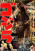 Gojira 1954 movie poster Takashi Shimura Ishiro Honda Dinosaurs and dragons Asia Country: Japan