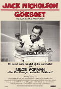 Gökboet 1975 poster Jack Nicholson Louise Fletcher Michael Berryman Milos Forman Text: Ken Kesey Medicin och sjukhus