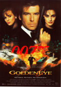 Goldeneye 1995 movie poster Pierce Brosnan Izabella Scorupco Sean Bean Martin Campbell