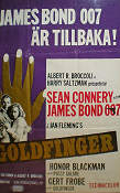 Goldfinger 1964 movie poster Sean Connery Honor Blackman Gert Fröbe Guy Hamilton Poster from: Finland