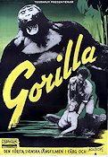 Gorilla 1956 movie poster Georges Galley Gio Petré Lorens Marmstedt Photo: Sven Nykvist Find more: Africa