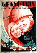 Grand Prix Isle of Man 1935 poster George Formby Monty Banks Motorcyklar Eric Rohman art