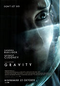 Gravity 2013 movie poster Sandra Bullock George Clooney Ed Harris Alfonso Cuaron Spaceships