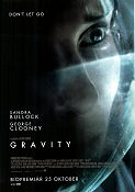 Gravity 2013 poster Sandra Bullock George Clooney Ed Harris Alfonso Cuaron Rymdskepp