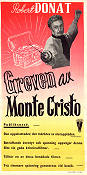 The Count of Monte Christo 1934 movie poster Robert Donat Writer: Alexander Dumas