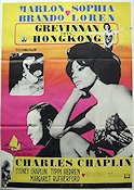 A Countess from Hong Kong 1967 movie poster Marlon Brando Sophia Loren Tippi Hedren Charles Chaplin