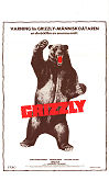 Grizzly 1976 movie poster Christopher George Andrew Prine Richard Jaeckel William Girdler