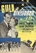 Gula divisionen 1954 movie poster Hasse Ekman Ann-Marie Gyllenspetz Stig Olin Planes