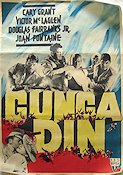 Gunga Din 1939 movie poster Cary Grant Victor McLaglen Douglas Fairbanks Jr