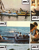 Jaws 2 1978 lobby card set Roy Scheider Lorraine Gary Murray Hamilton Jeannot Szwarc