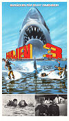 Jaws 3-D 1983 movie poster Dennis Quaid Bess Armstrong Simon MacCorkindale Joe Alves Fish and shark 3-D