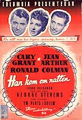 The Talk of the Town 1945 movie poster Cary Grant Jean Arthur Ronald Colman George Stevens
