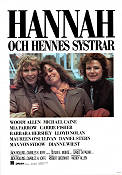 Hannah and Her Sisters 1986 movie poster Mia Farrow Carrie Fisher Barbara Hershey Woody Allen