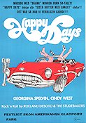 Happy Days 1975 movie poster Georgina Spelvin Cindy West Beau Buchanan Cars and racing