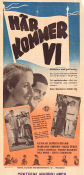 Här kommer vi 1947 movie poster Gunnar Björnstrand Marianne Aminoff Sture Lagerwall Musicals