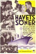 Havets söner 1935 poster Guy Standing Rosalind Keith Tom Brown Alexander Hall Skepp och båtar Art Deco