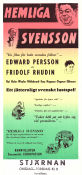 Hemliga Svensson 1933 movie poster Fridolf Rhudin Edvard Persson Weyler Hildebrand Schamyl Bauman