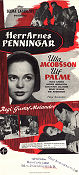 Herr Arnes penningar 1955 movie poster Ulla Jacobsson Ulf Palme Hugo Björne Bibi Andersson Gustaf Molander Writer: Selma Lagerlöf