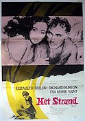 Het strand 1965 poster Richard Burton Elizabeth Taylor Eva Marie Saint Vincente Minnelli Strand