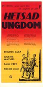 Hetsad ungdom 1959 poster Philippe Clay Juliette Mayniel Sami Frey Bernard-Roland