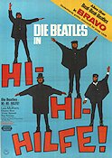 Help! 1965 movie poster Beatles John Lennon Paul McCartney George Harrison Richard Lester Rock and pop Musicals