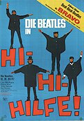Help! 1965 movie poster Beatles John Lennon Paul McCartney George Harrison Richard Lester Rock and pop Musicals
