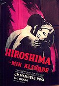 Hiroshima Mon Amour 1959 movie poster Emmanuelle Riva Eiji Okada Alain Resnais Asia