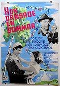 One Summer of Happiness 1951 movie poster Ulla Jacobsson Folke Sundquist Arne Mattsson