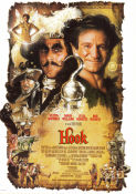 Hook 1991 movie poster Robin Williams Julia Roberts Dustin Hoffman Steven Spielberg Poster artwork: Drew Struzan