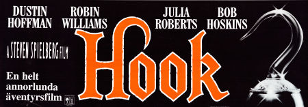 Hook 1991 movie poster Robin Williams Julia Roberts Dustin Hoffman Steven Spielberg