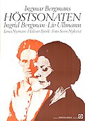 Autumn Sonata 1978 movie poster Ingrid Bergman Liv Ullmann Ingmar Bergman Photo: Sven Nykvist Artistic posters