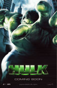 The Hulk 2003 movie poster Eric Bana Jennifer Connelly Ang Lee Find more: Marvel From comics