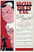 Hustru för en dag 1933 movie poster Bullen Berglund Aina Rosén Greta Tegnér Gösta Rodin Eric Rohman art