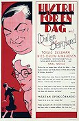 Hustru för en dag 1933 movie poster Bullen Berglund Tollie Zellman Eric Rohman art