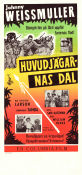 Huvudjägarnas dal 1953 poster Johnny Weissmuller Christine Larson Robert Foulk William Berke