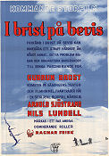 I brist på bevis 1943 movie poster Arnold Sjöstrand Birgit Tengroth Holger Löwenadler Ragnar Frisk Mountains