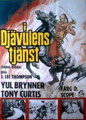 I djävulens tjänst 1962 poster Yul Brynner Tony Curtis Christine Kaufmann J Lee Thompson Äventyr matinée Asien