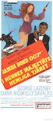On Her Majesty´s Secret Service 1969 movie poster George Lazenby Telly Savalas Diana Rigg Peter Hunt Mountains Winter sports