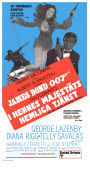 On Her Majesty´s Secret Service 1969 movie poster George Lazenby Telly Savalas Diana Rigg Peter Hunt