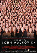 I huvudet på John Malkovich 1999 poster John Cusack Cameron Diaz Spike Jonze Text: Charlie Kaufman