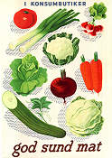 I Konsumbutiker 1950 poster Flowers and plants