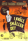 I kväll smäller det 1954 poster David Niven Yvonne De Carlo Barry Fitzgerald Mario Zampi